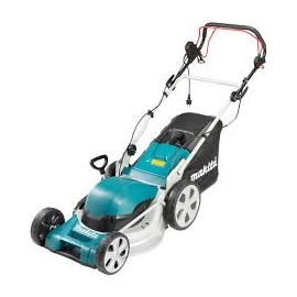 Masina de tuns gazon/iarba electrica Makita ELM4621, putere 1800 W, 46 cm latime lucru, 8 trepte taiere, 60 L sac colector